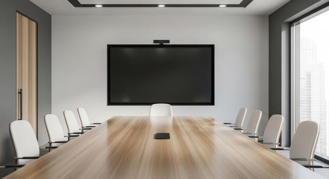 modern-conference-room-with-large-screen-and-minimalist-design-photo